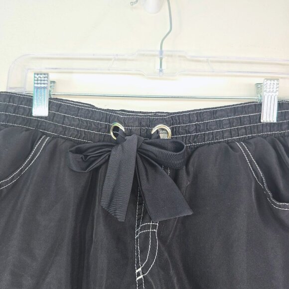 ZeroXposur Black White Y2K 90s Swim Board Shorts Size 12 - Picture 2 of 7